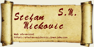 Stefan Micković vizit kartica